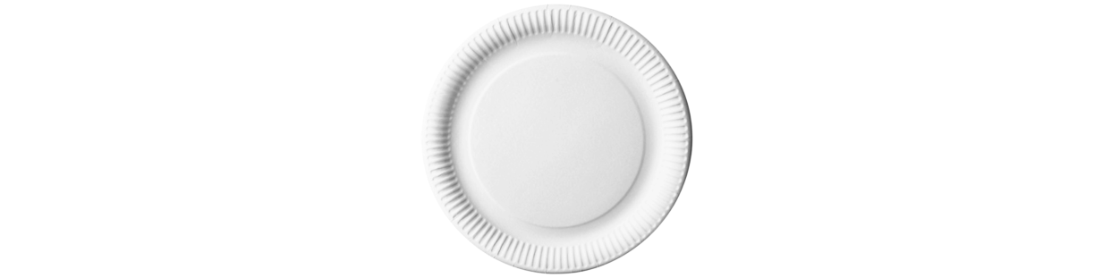 Assiette en carton Blanc